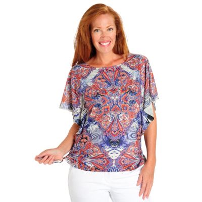 Side Cinched Dolman Bling Top