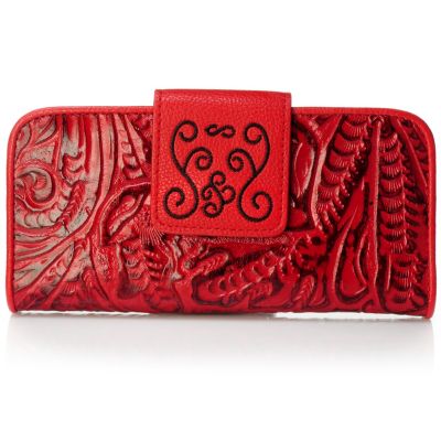 Madi Claire "Savannah" Wildflower Tool Embossed Leather Wallet
