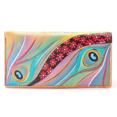 704-254 - Anuschka Hand Painted Leather Clutch Wallet