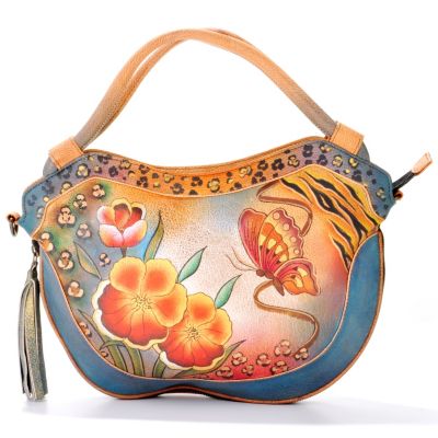 Anuschka Hand Painted Meduim Convertible & Expandable Hobo