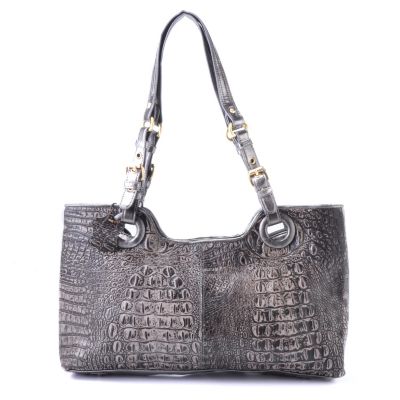 MADI CLAIRE REBECCA MATTE CROCO LEATHER SATCHEL