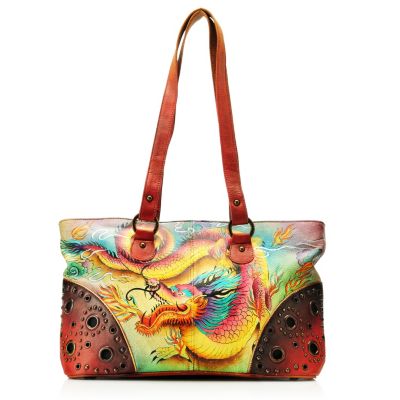 Anuschka Hand Painted Leather Double Entry Shopper