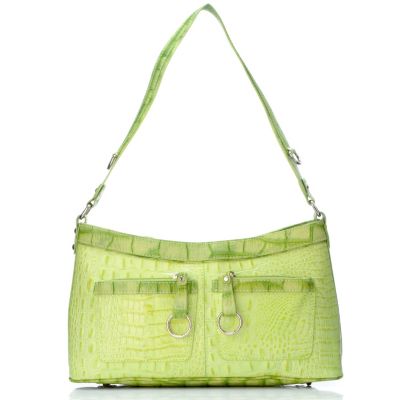 704-452 - Madi Claire ''Bailey'' Croco Embossed Leather Shoulder Bag