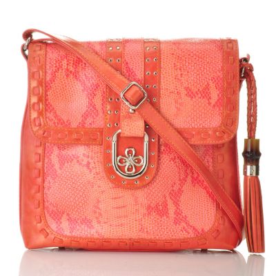 Madi Claire Fiona Snake Embossed Leather Cross Body Bag