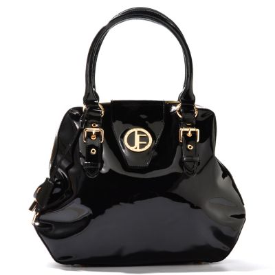 Jack French London Sloane Patent Leather Large Satchel