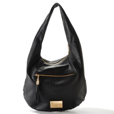 704-480 - Jack French London ''Motcomb'' Tassel Detail Leather Hobo Shoulder Bag