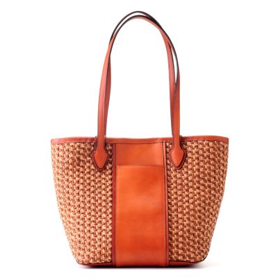 Brooks Brothers Brown Straw Small Tote