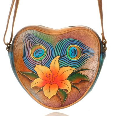 Auschka Hand Painted Heart Shaped Bag