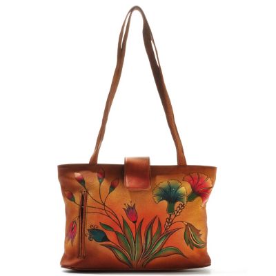 704-636 - Anuschka Hand-Painted Leather Tote Bag