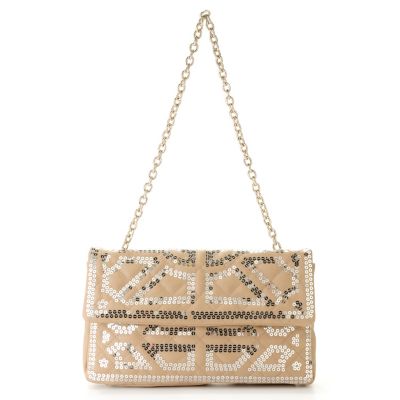 704-653 - Love, Carson by Carson Kressley Quilted Sequin Clutch w/ Chain Handle