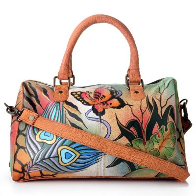 704-669 - Anuschka Hand-Painted Leather Satchel Handbag