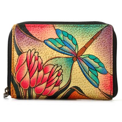Anushka Hand Painted Zip Around Wallet