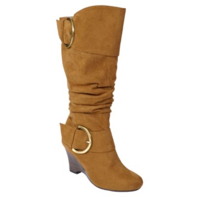 706-780 - Glaze by Adi Women's Buckle Accent Tall Boots