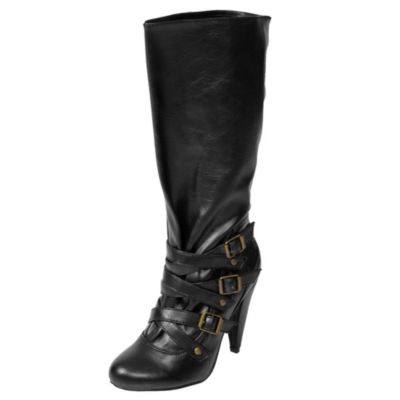 706-786 - Journee Collection Women's Buckle Accent Tall Boots