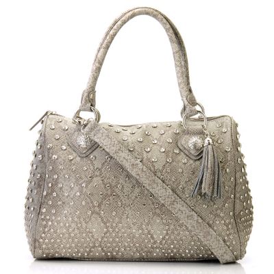 BAG CHIQUE SATCHEL WITH DOUBLE HANDLES AND STONES