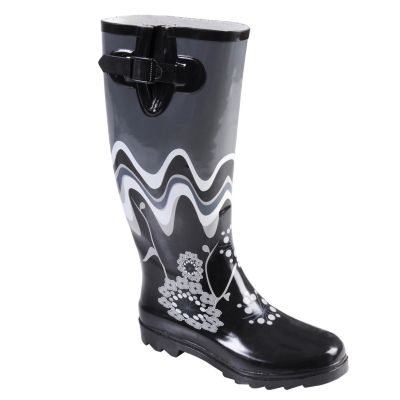 709-381 - Journee Collection Women's Flower Print Rainboots 