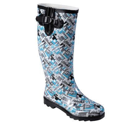 709-401 - Journee Collection Women's Graphic Print Rainboots 