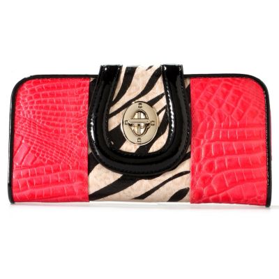 Madi Claire Croco Embossed Leather Wallet