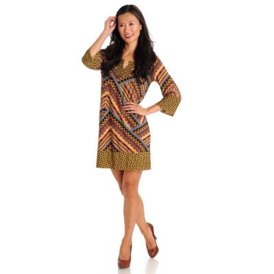 One World Matte Jersey Notch Shift Dress