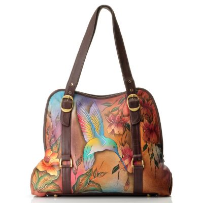 Anuschka Hand Painted Leather Wide-Entry Large Tote
