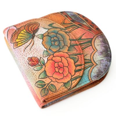 Anuschka Hand Painted Leather Slim Wallet