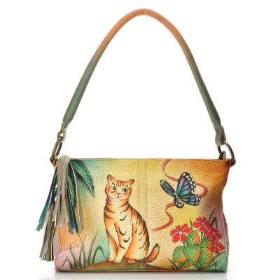 Anuschka Hand Painted Leather Shoulder Bag