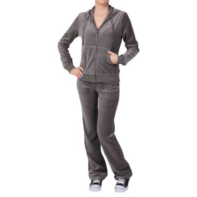 709-837 - Hailey Jeans Co. Womens 2-pc Velour Track Suit 