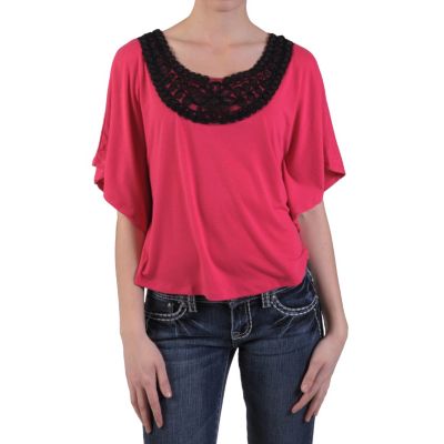 709-857 - Journee Collection Women's Sequined Caftan Sleeve Top