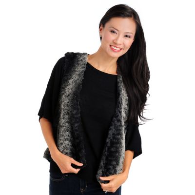 Olivia & Grace Knit Back Faux Fur Vest