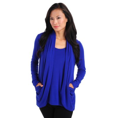 Olivia & Grace Longsleeve Cozy with Drape Collar and Tank