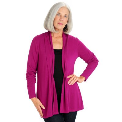 709-972 - Love, Carson by Carson Kressley Sweater Knit Long Sleeved Open Front Cardigan 