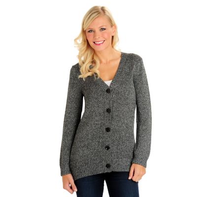 Love Carson Long Lurex Cardigan