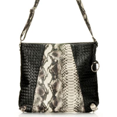 Chateau Snake Embosses Woven Tote