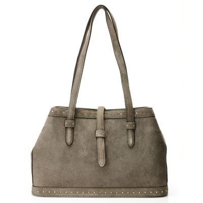 Brooks Brothers Kid Suede Small Nailhead Tote