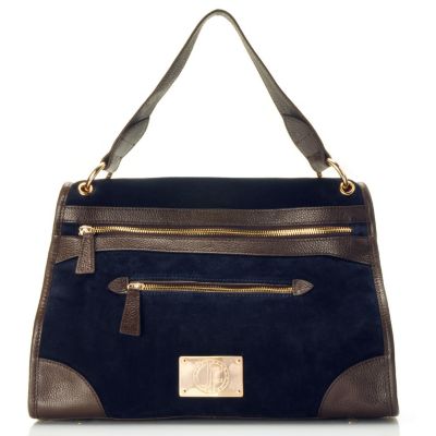 710-015 - Jack French London Suede Leather "Curzon" Satchel
