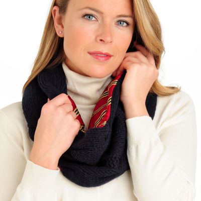 Brooks Brothers Cable Cowls with Striped Lining