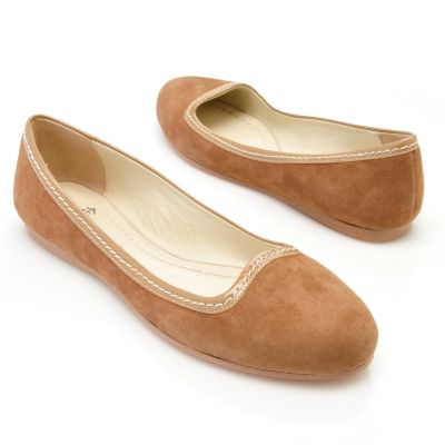 710-108 - Brooks Brothers&reg; Kid Suede & Patent Leather Ballet Flats