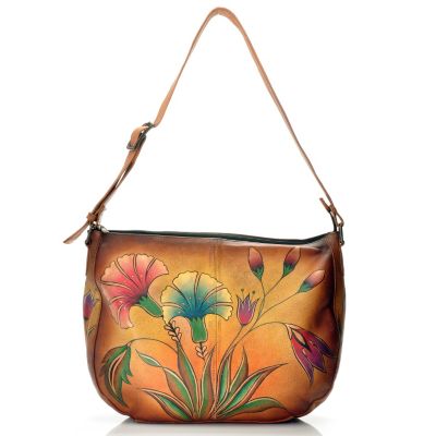 710-124 - Anuschka Hand Painted Leather Large Shoulder Bag
