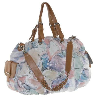710-354 - Buxton&reg; Heather Collection Leather Floral Satchel Handbag