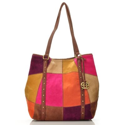 Red by Marc Ecko Patchwork Shoulder Tote
