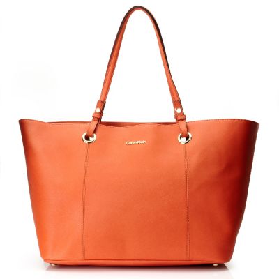 710-686 - Calvin Klein Handbags Saffiano Leather East/West Large Tote