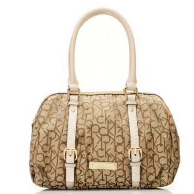 710-687 - Calvin Klein Handbags Logo Jacquard Satchel