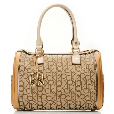 Calvin Klein Jacquard Barrel Satchel