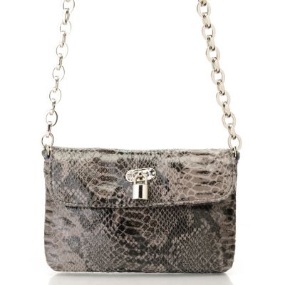 Sophisticated Style Chain-Linked Snake Print Crossbody