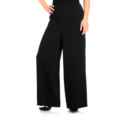 710-751 - Love, Carson by Carson Kressley Woven Back Zipped Wide Leg Pants 
