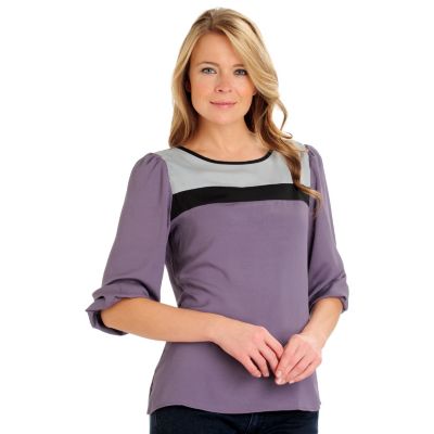 Kate & Mallory Color Block Long Sleeve Top