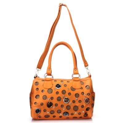 Sophisticated Style Embellished Satchel w/ Removable Shoulder Strap