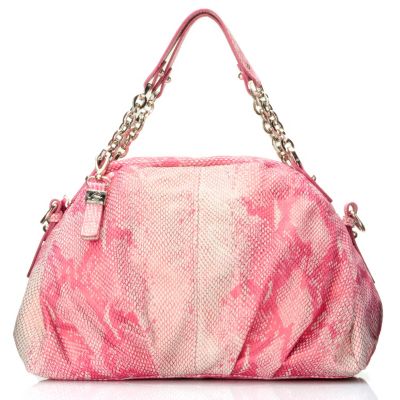 Buxton "Alessandria Collection" Animal Leather Shoulder Bag w/ Double Handle