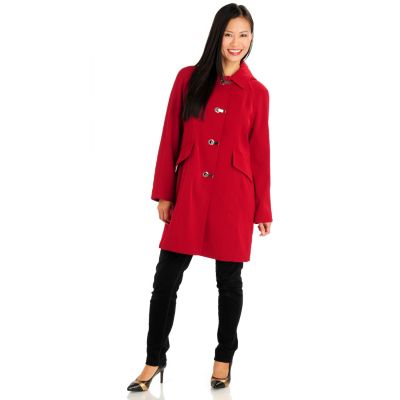 London Fog Clip Closure Coat