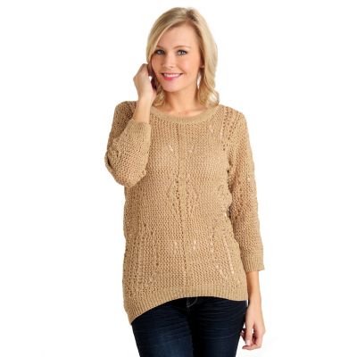 WDNY Hi-Lo Lurex Open Stitch Tunic